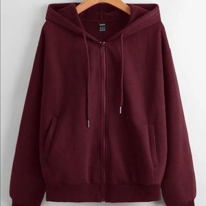 XL maroon zip-up